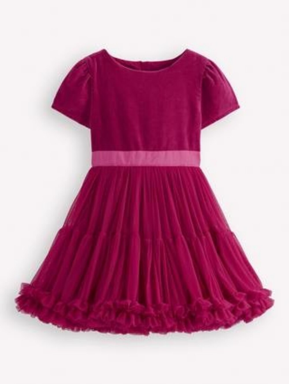 VINTAGE MINI BODEN CHERRY JAM VELVET TULLE PARTY DRESS 5-6 yr